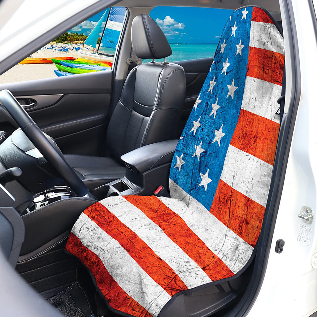 Rough USA Flag Print Waterproof Car Seat Cover