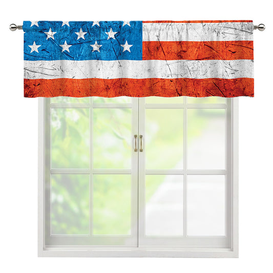 Rough USA Flag Print Window Valance