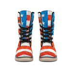 Rough USA Flag Print Winter Boots