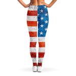 Rough USA Flag Print Women's Leggings