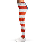 Rough USA Flag Print Women's Leggings