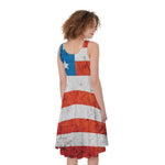 Rough USA Flag Print Women's Sleeveless Dress