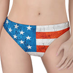 Rough USA Flag Print Women's Thong