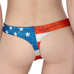 Rough USA Flag Print Women's Thong