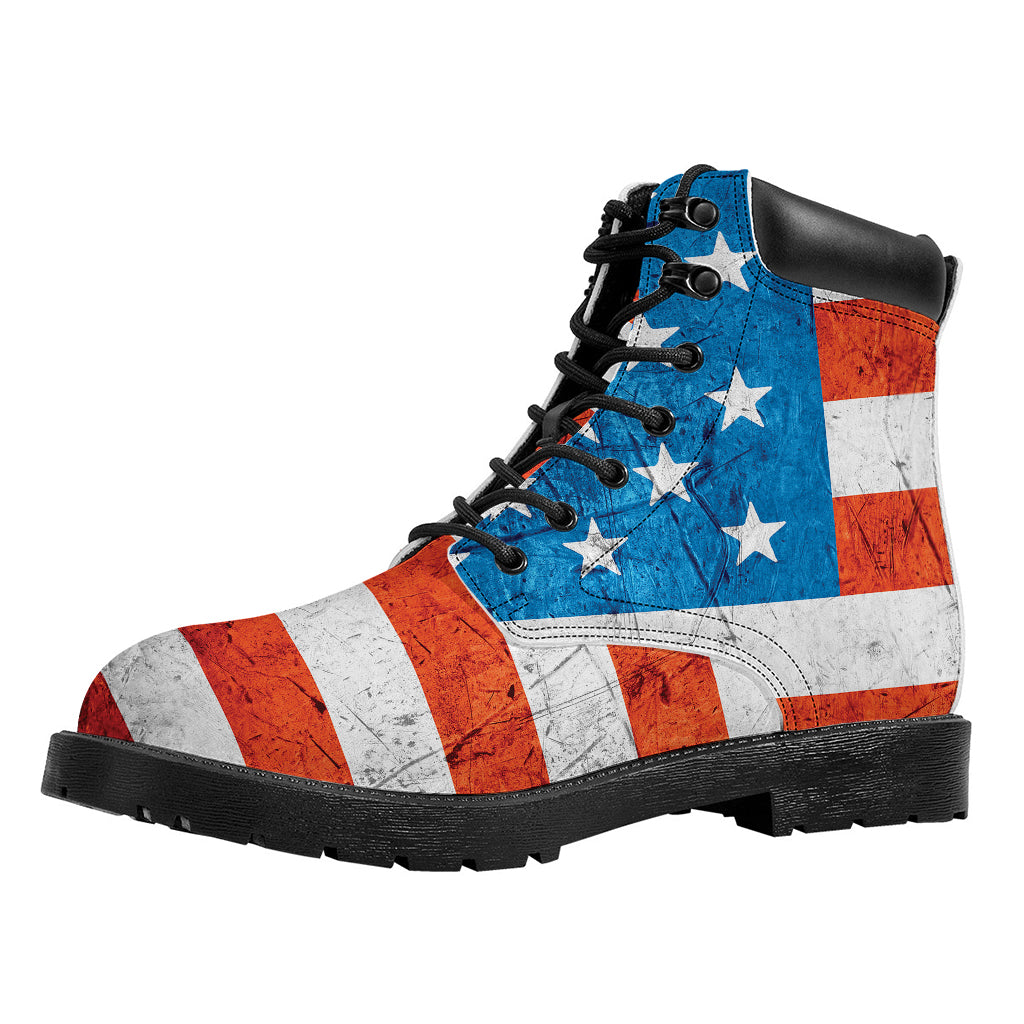 Rough USA Flag Print Work Boots