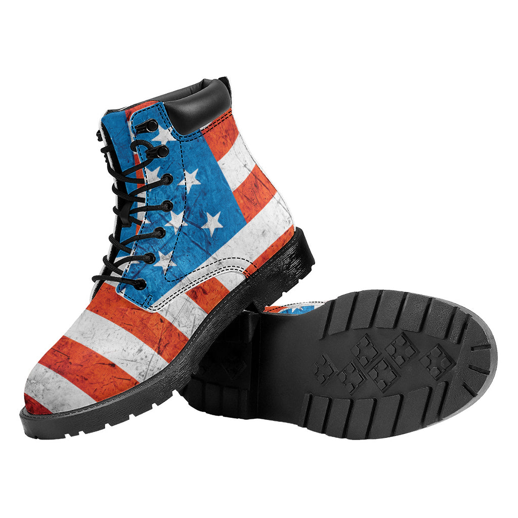 Rough USA Flag Print Work Boots