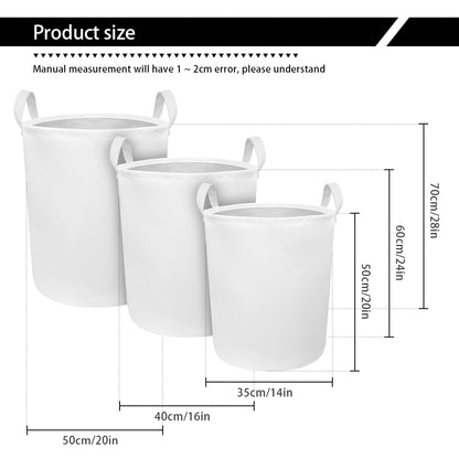 Watercolor Carnation Pattern Print Round Laundry Basket
