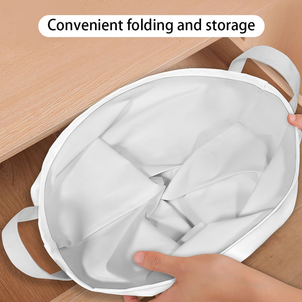 Brown Paw And Bone Pattern Print Round Laundry Basket