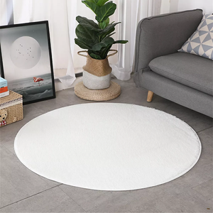 Black And White Heartbeat Pattern Print Round Rug