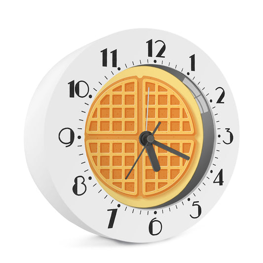 Round Waffle Print Alarm Clock
