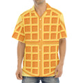 Round Waffle Print Aloha Shirt