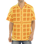Round Waffle Print Aloha Shirt