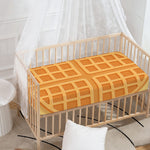 Round Waffle Print Baby Crib Sheet