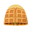 Round Waffle Print Beanie