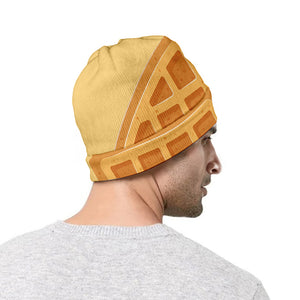 Round Waffle Print Beanie