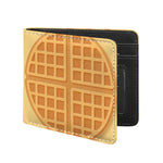 Round Waffle Print Bifold Wallet