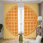 Round Waffle Print Blackout Pencil Pleat Curtains