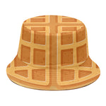 Round Waffle Print Bucket Hat