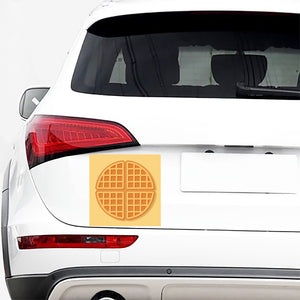 Round Waffle Print Car Sticker