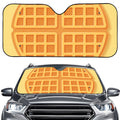 Round Waffle Print Car Windshield Sun Shade