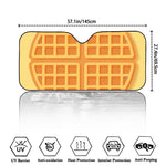 Round Waffle Print Car Windshield Sun Shade
