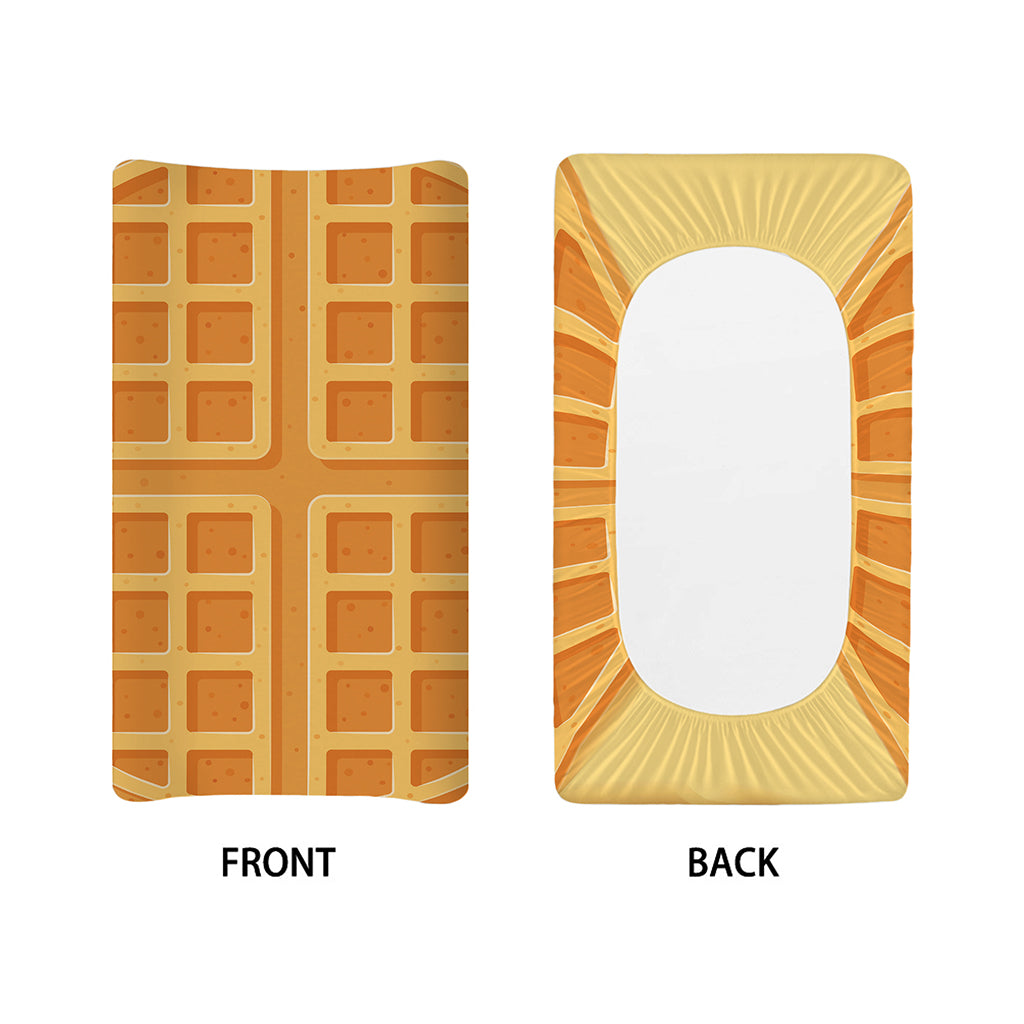 Round Waffle Print Changing Pad Cover