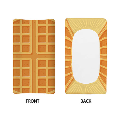 Round Waffle Print Changing Pad Cover