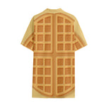 Round Waffle Print Cotton Hawaiian Shirt