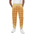 Round Waffle Print Cotton Sweatpants