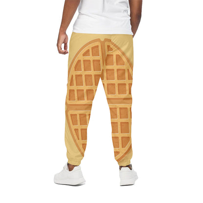 Round Waffle Print Cotton Pants