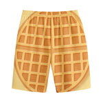 Round Waffle Print Cotton Shorts