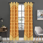 Round Waffle Print Curtain