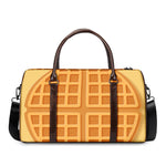 Round Waffle Print Duffle Bag