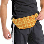Round Waffle Print Fanny Pack