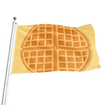 Round Waffle Print Flag