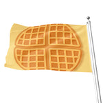 Round Waffle Print Flag