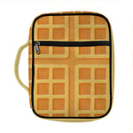 Round Waffle Print Front Pocket Bible Bag