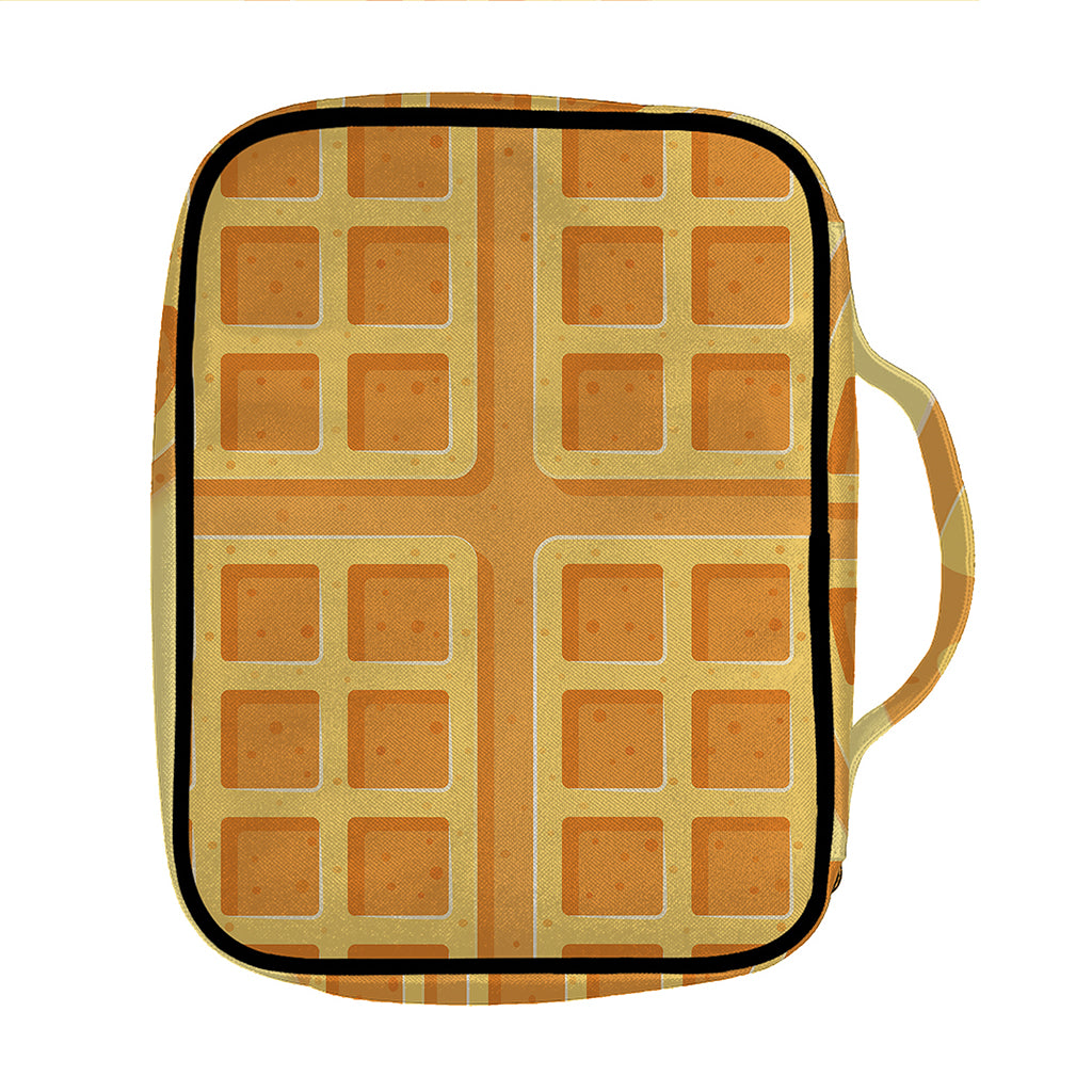 Round Waffle Print Front Pocket Bible Bag