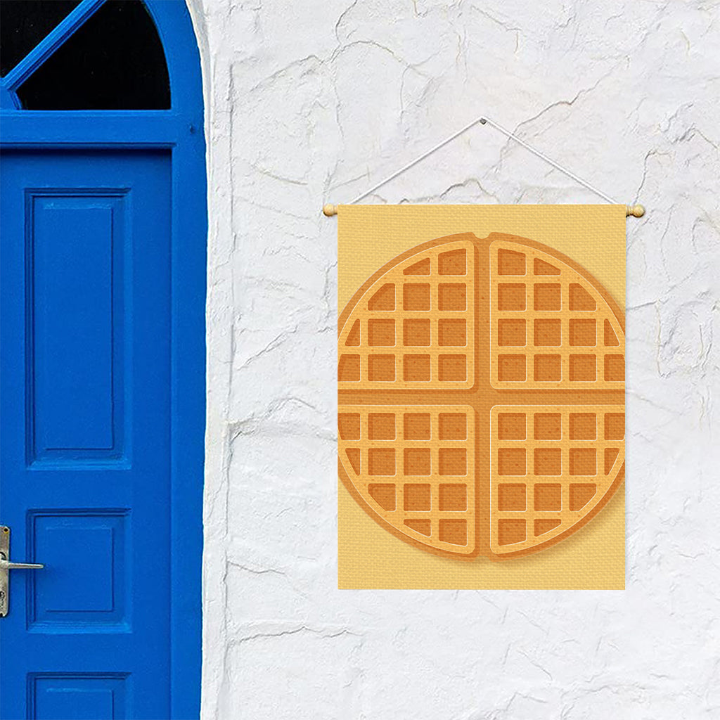Round Waffle Print Garden Flag