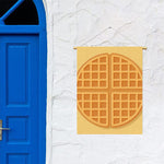 Round Waffle Print Garden Flag