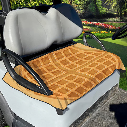 Round Waffle Print Golf Cart Seat Cover