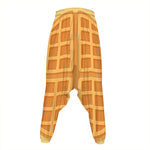 Round Waffle Print Hammer Pants