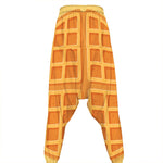 Round Waffle Print Hammer Pants