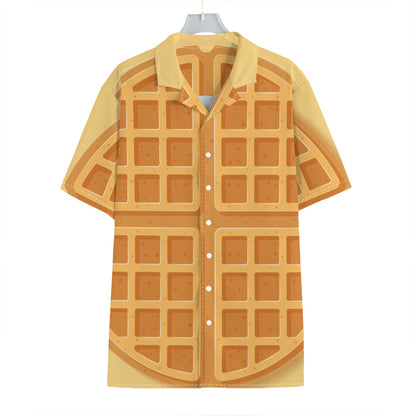 Round Waffle Print Hawaiian Shirt