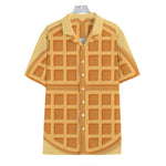 Round Waffle Print Hawaiian Shirt