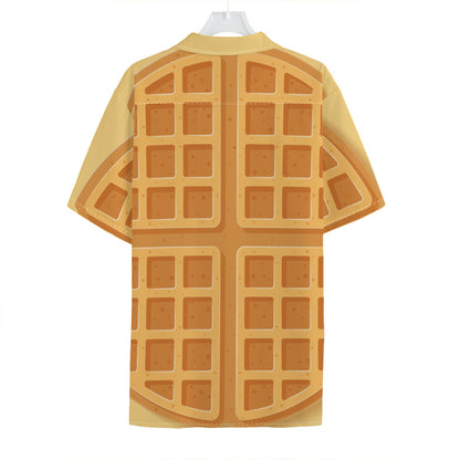 Round Waffle Print Hawaiian Shirt