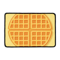 Round Waffle Print Kitchen Mat