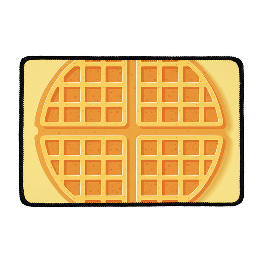 Round Waffle Print Kitchen Mat