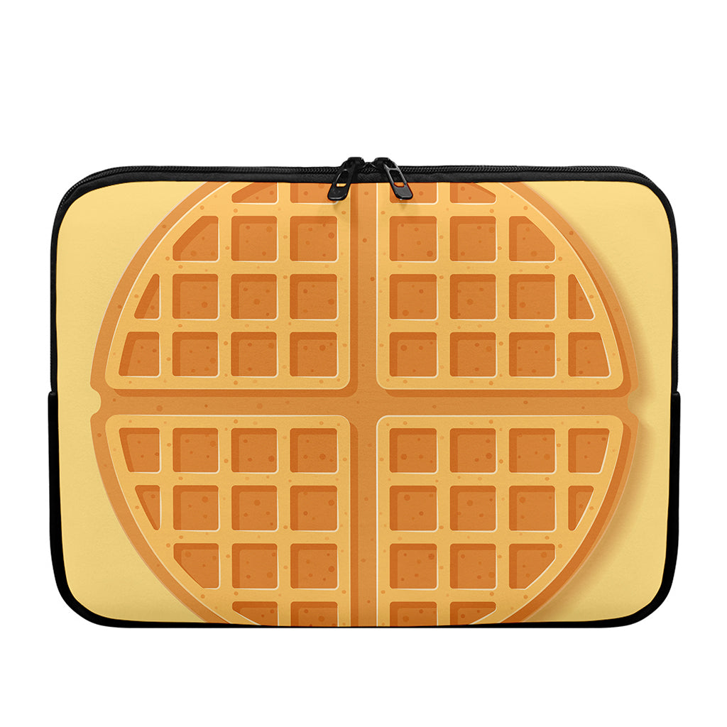 Round Waffle Print Laptop Sleeve