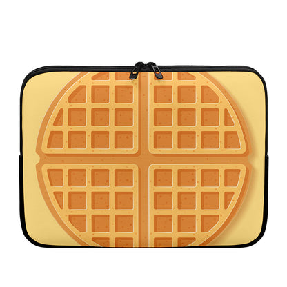 Round Waffle Print Laptop Sleeve